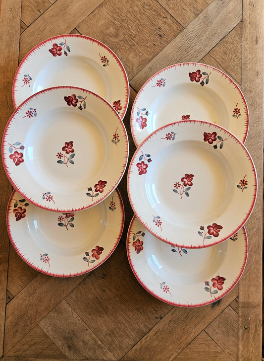 Assiettes creuses rétro Digoin, Margaret