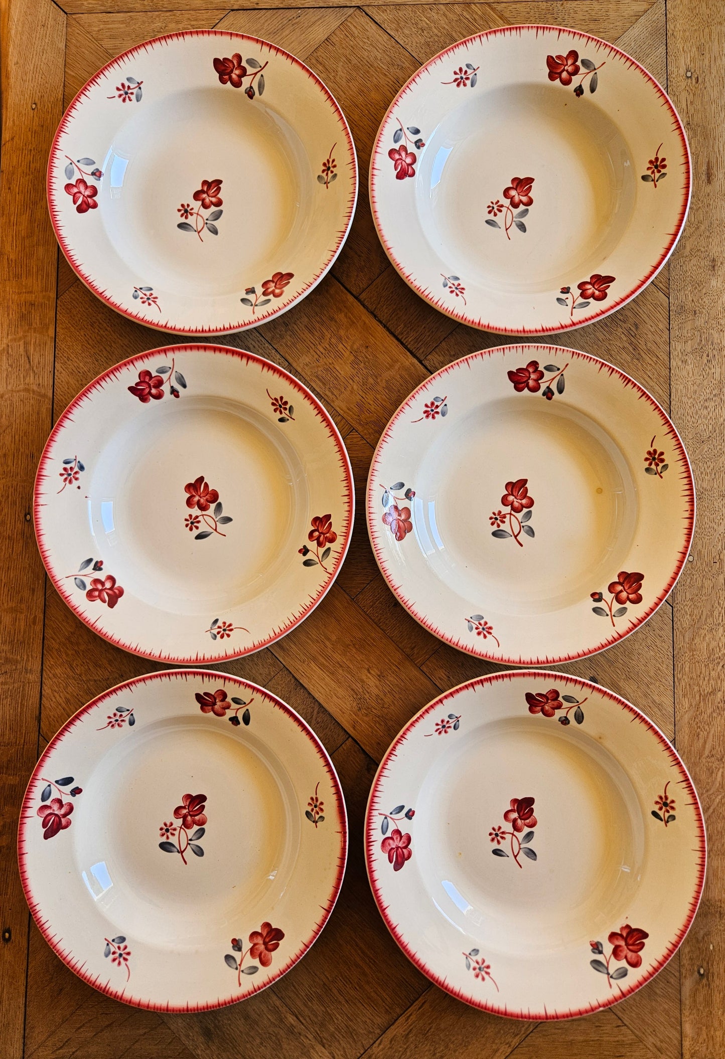 Assiettes creuses rétro Digoin, Margaret