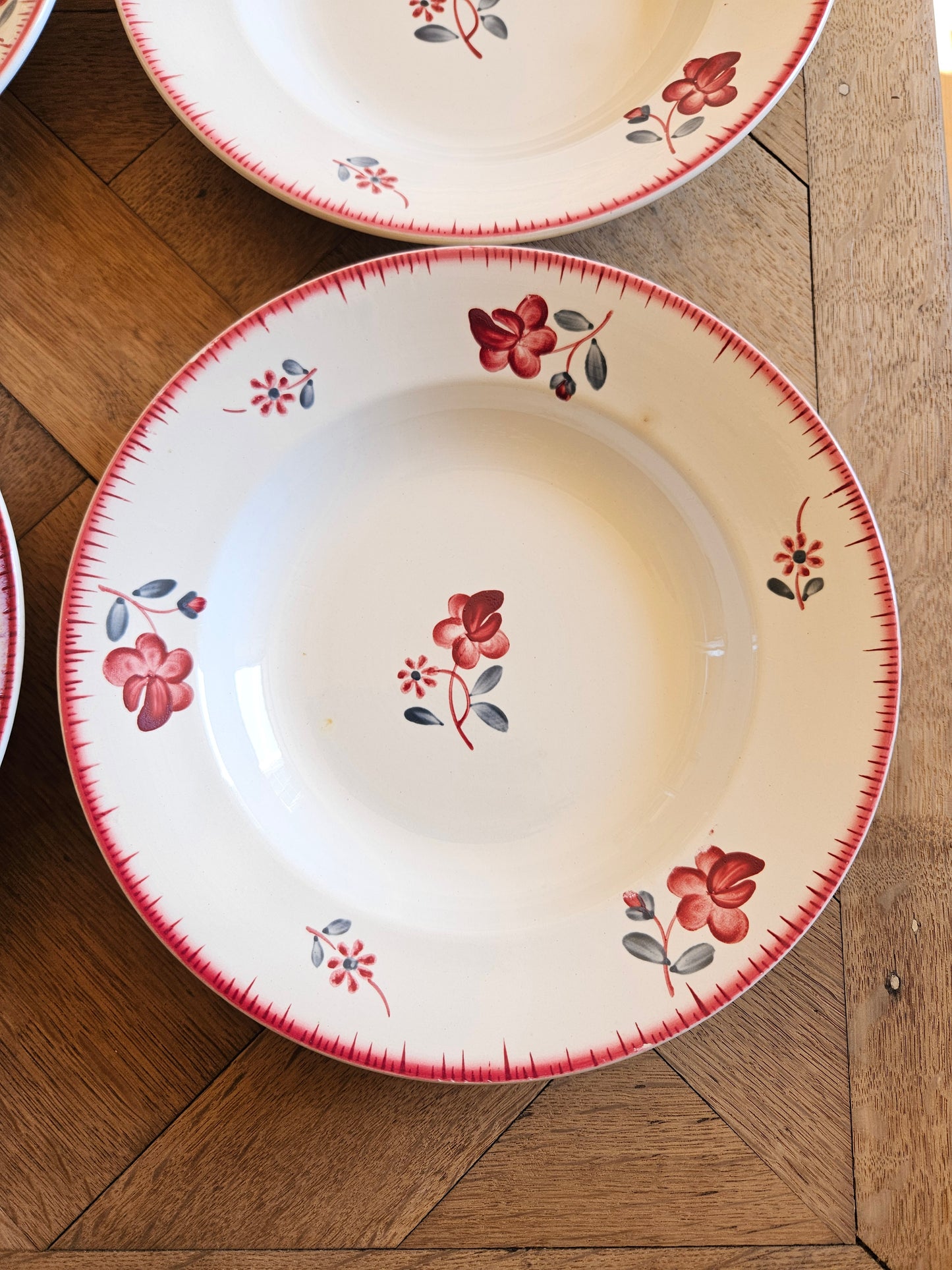 Assiettes creuses rétro Digoin, Margaret
