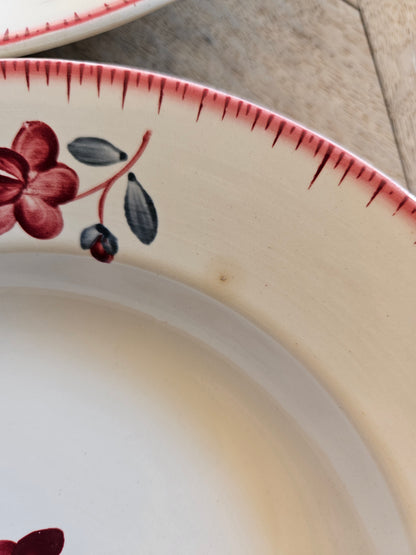 Assiettes creuses rétro Digoin, Margaret
