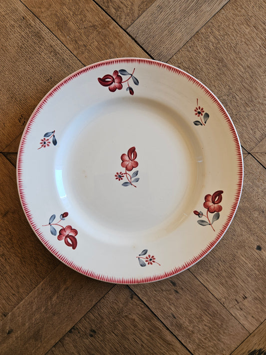 Plat rond rétro Digoin, Margaret