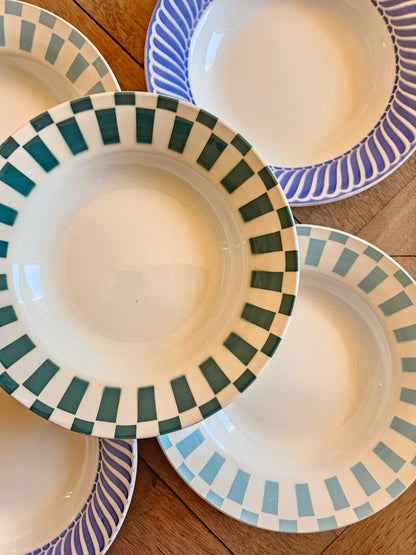 Assiettes creuses Digoin dépareillées