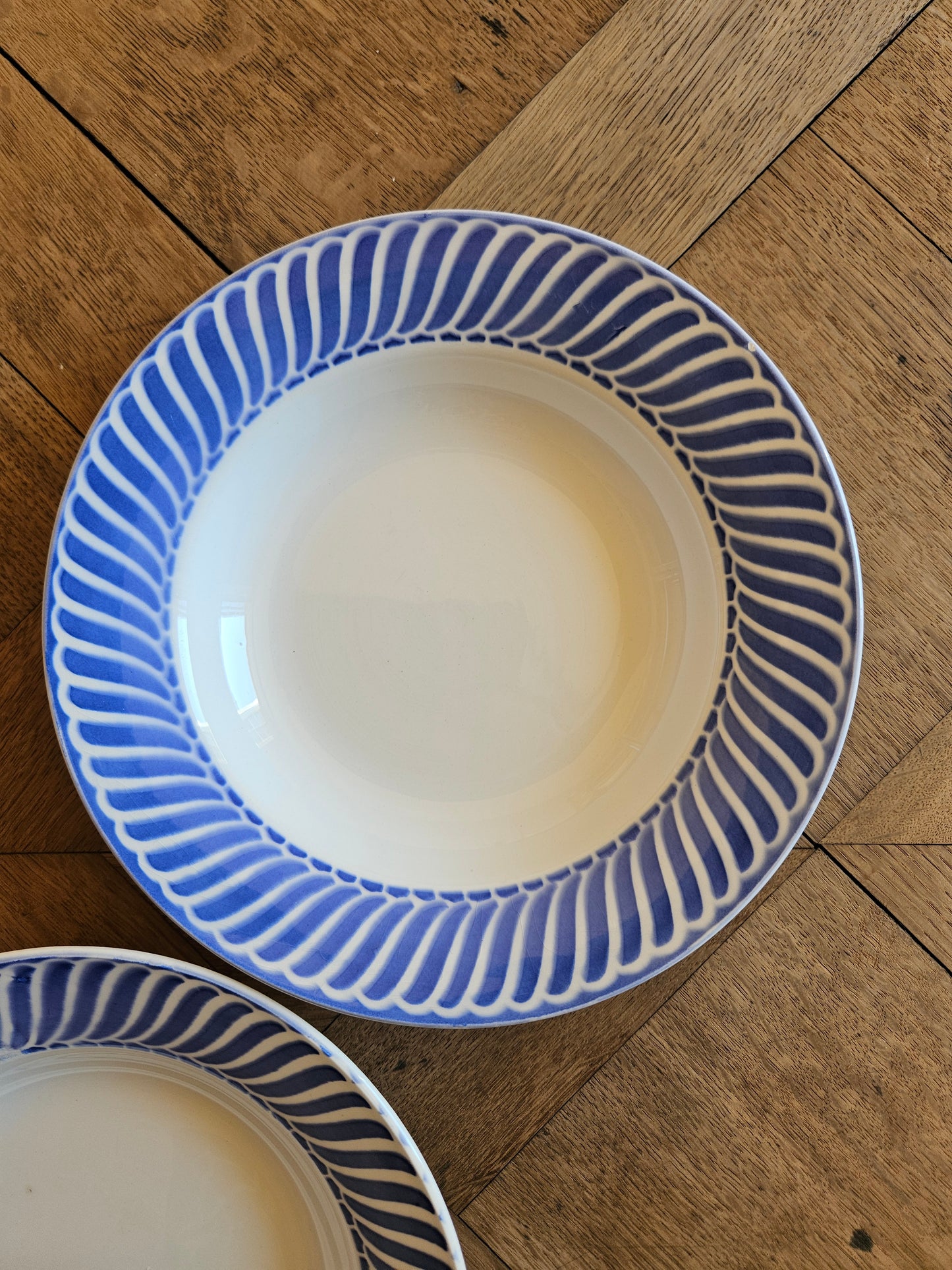 Assiettes creuses Digoin dépareillées