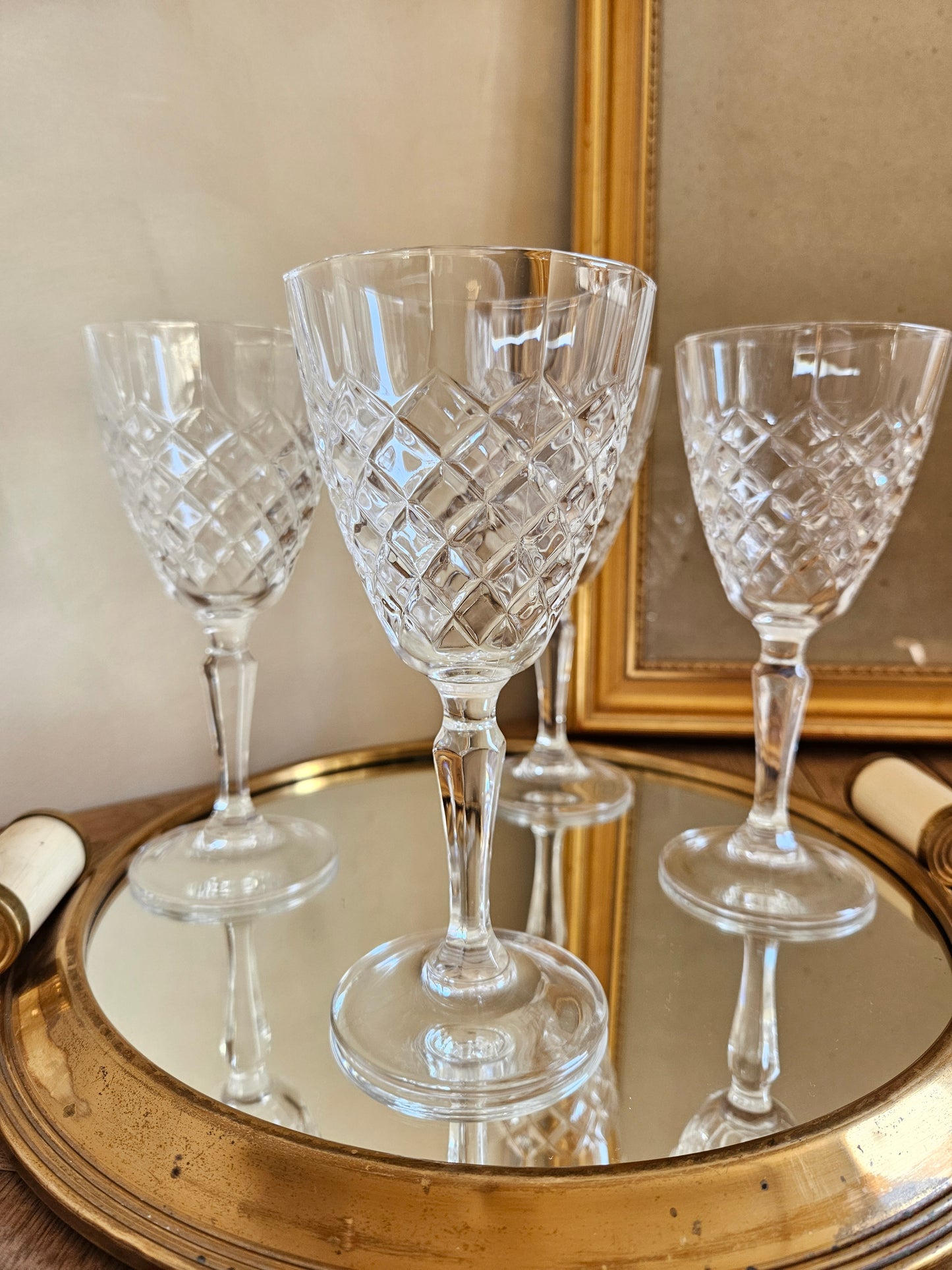 Verres à pied cristal d’Arques, Regina