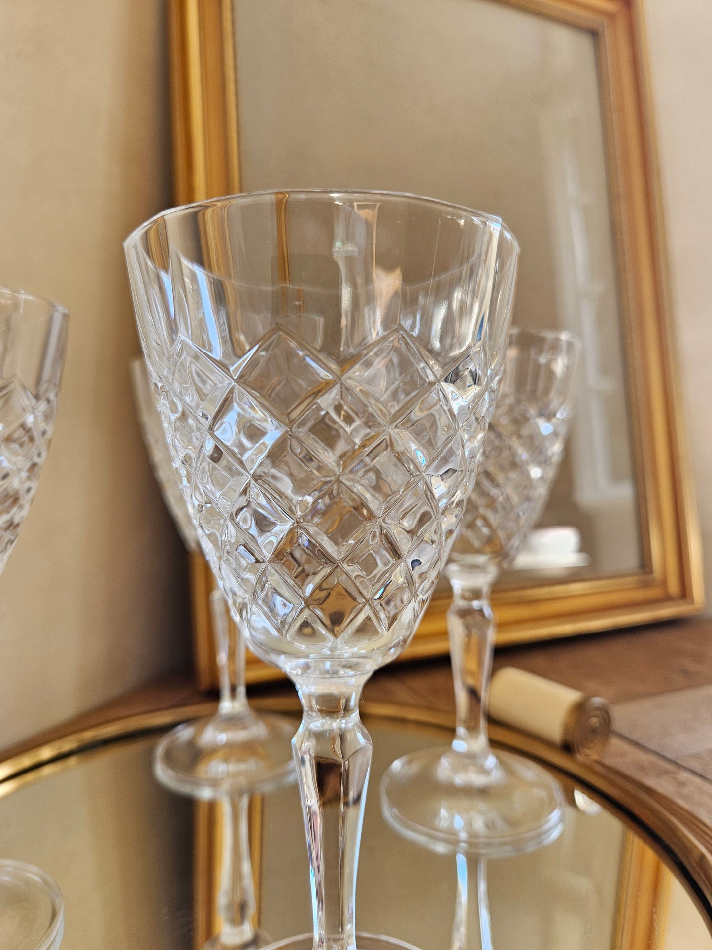 Verres à pied cristal d’Arques, Regina