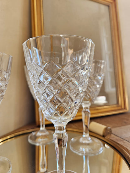 Verres à pied cristal d’Arques, Regina