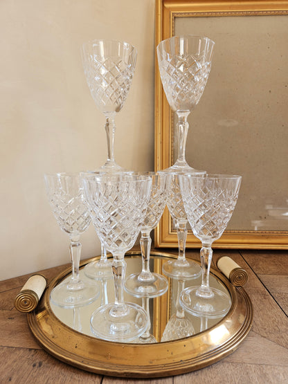 Verres à pied cristal d’Arques, Regina