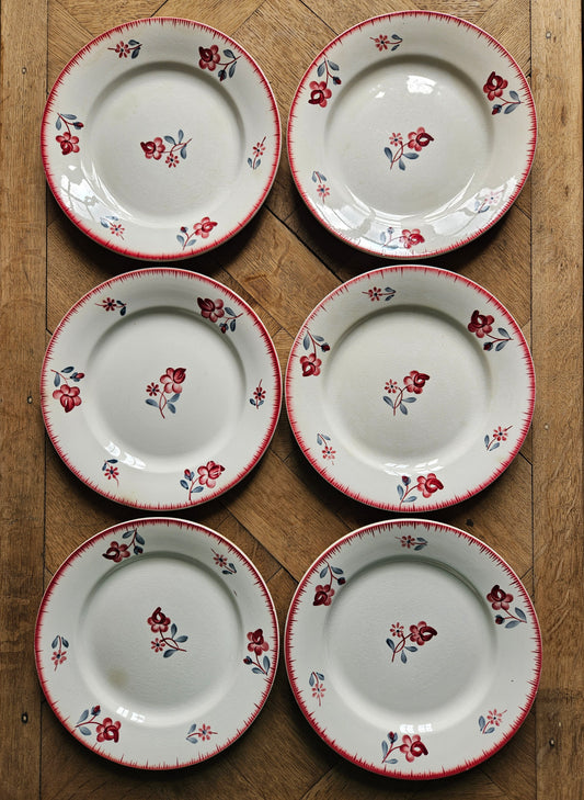 Assiettes plates rétro Digoin, Margaret