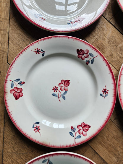 Assiettes plates rétro Digoin, Margaret