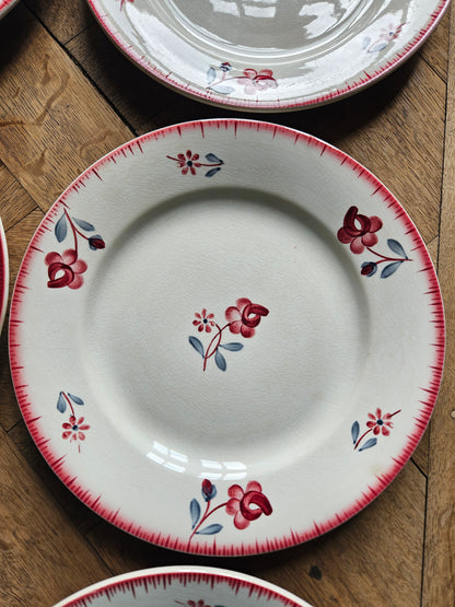 Assiettes plates rétro Digoin, Margaret