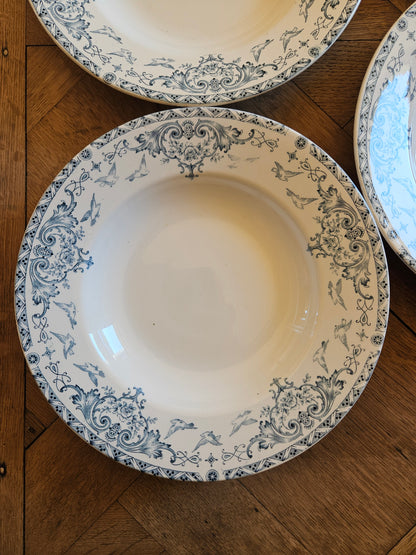 Assiettes creuses K&G Lunéville, Colombes