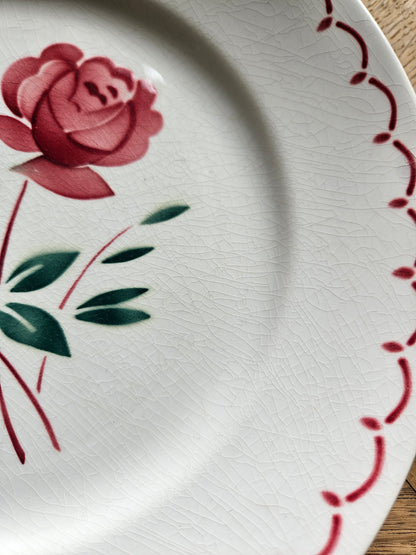 Assiettes plates rétro dépareillées, Digoin & Badonviller