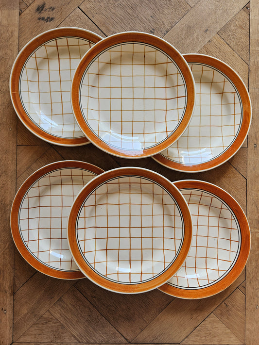 Assiettes plates Gien, Michel