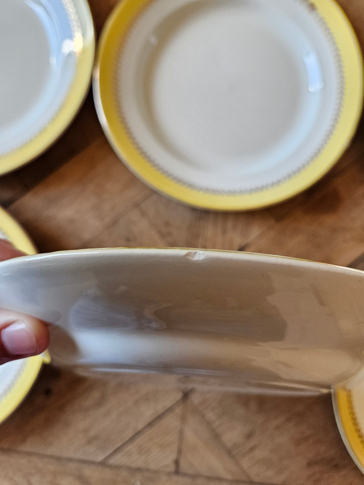 Assiettes plates vintage Biarritz