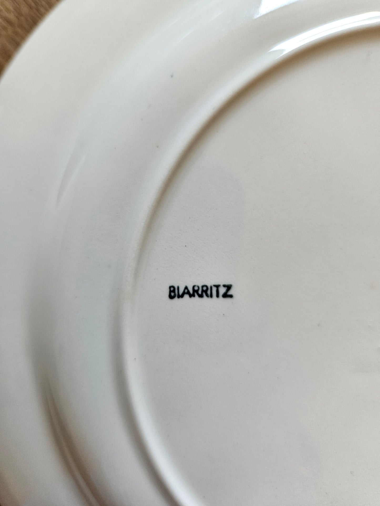 Assiettes plates vintage Biarritz