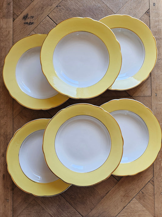 Assiettes creuses K&G Lunéville, Jonquille