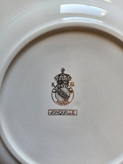 Assiettes creuses K&G Lunéville, Jonquille