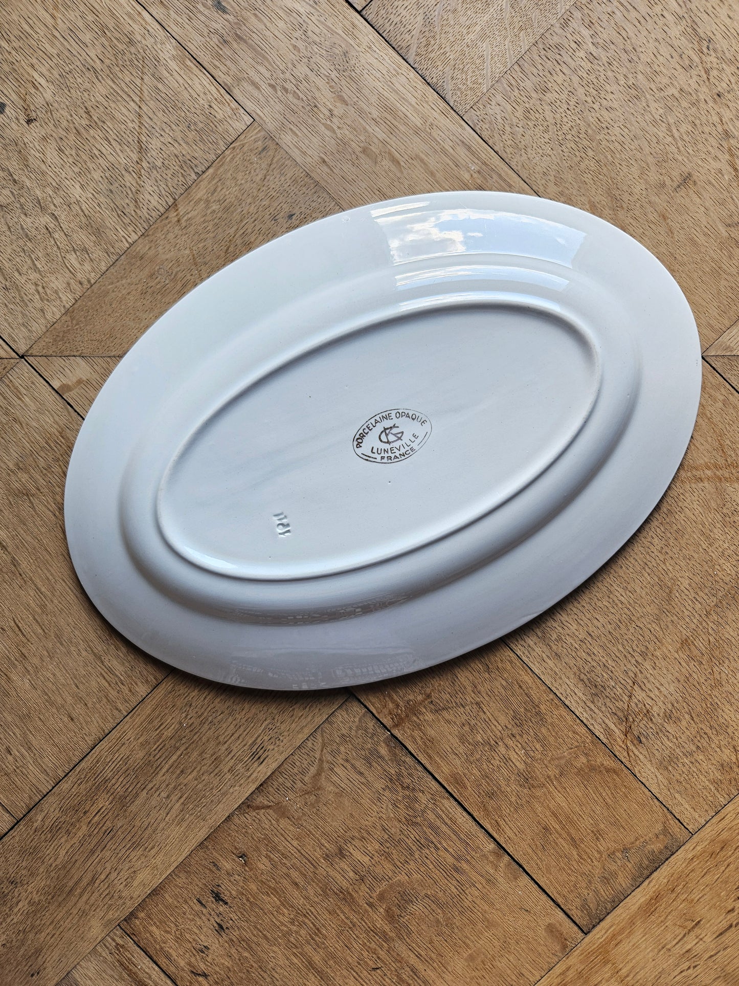 Plat ovale K&G Lunéville rose