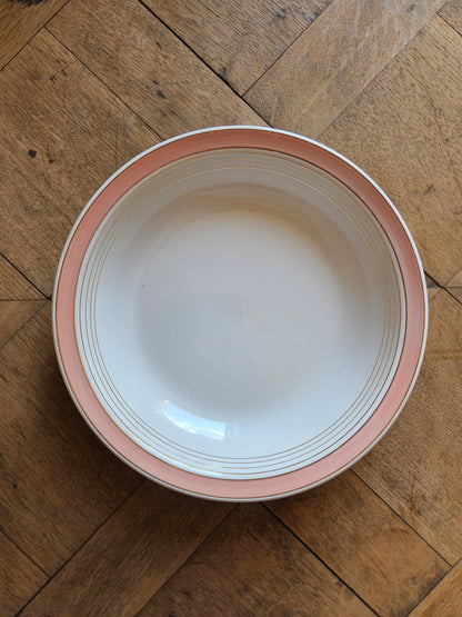 Plat creux K&G Lunéville rose