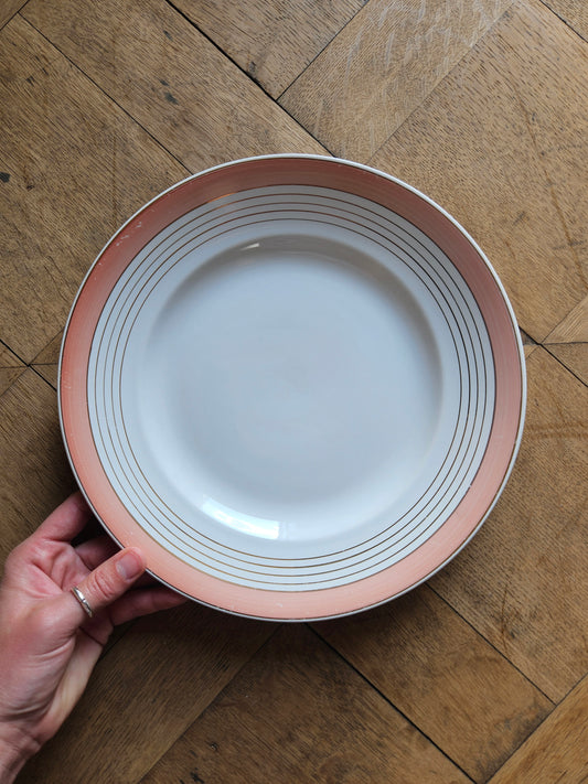 Plat rond K&G Lunéville rose