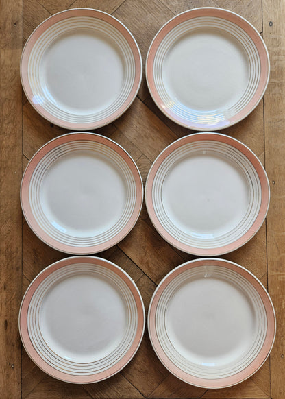 Assiettes plates K&G Lunéville roses