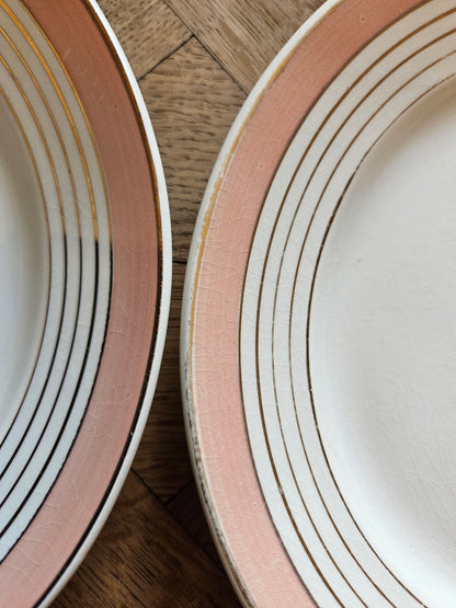 Assiettes plates K&G Lunéville roses
