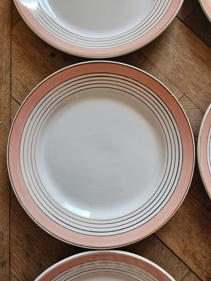 Assiettes plates K&G Lunéville roses
