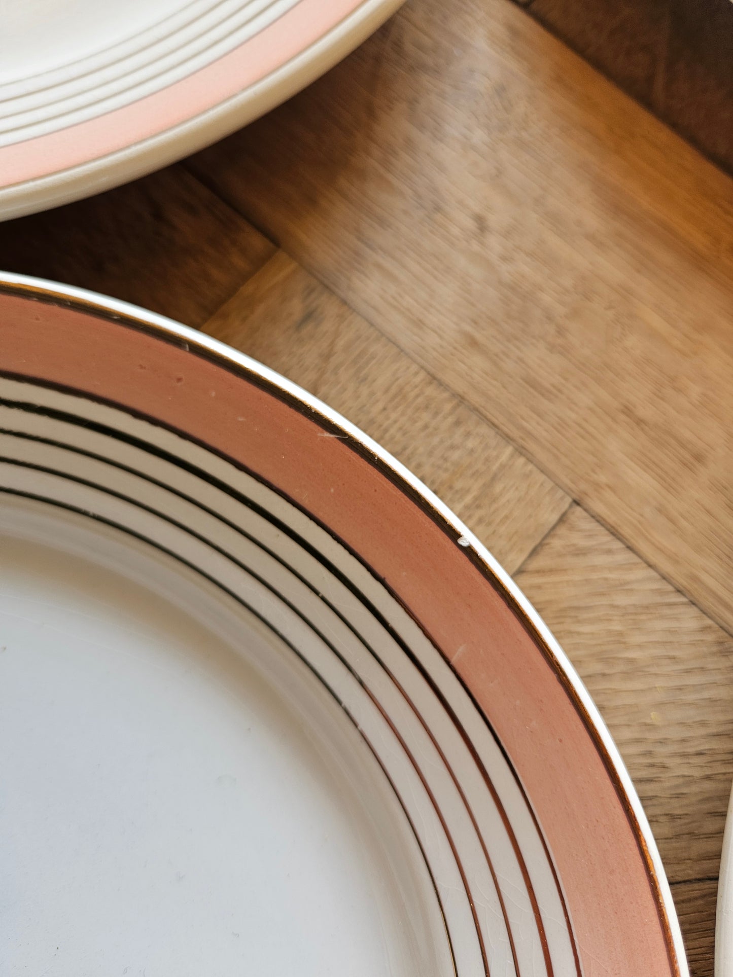 Assiettes plates K&G Lunéville roses