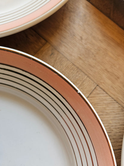 Assiettes plates K&G Lunéville roses