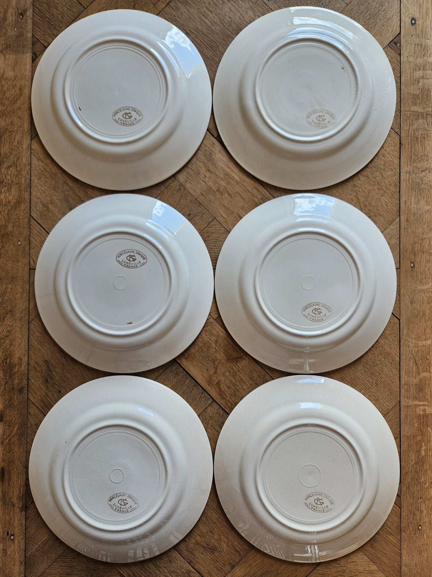 Assiettes plates K&G Lunéville roses