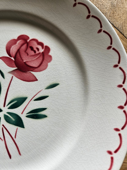 Assiettes plates rétro dépareillées, Digoin & Badonviller