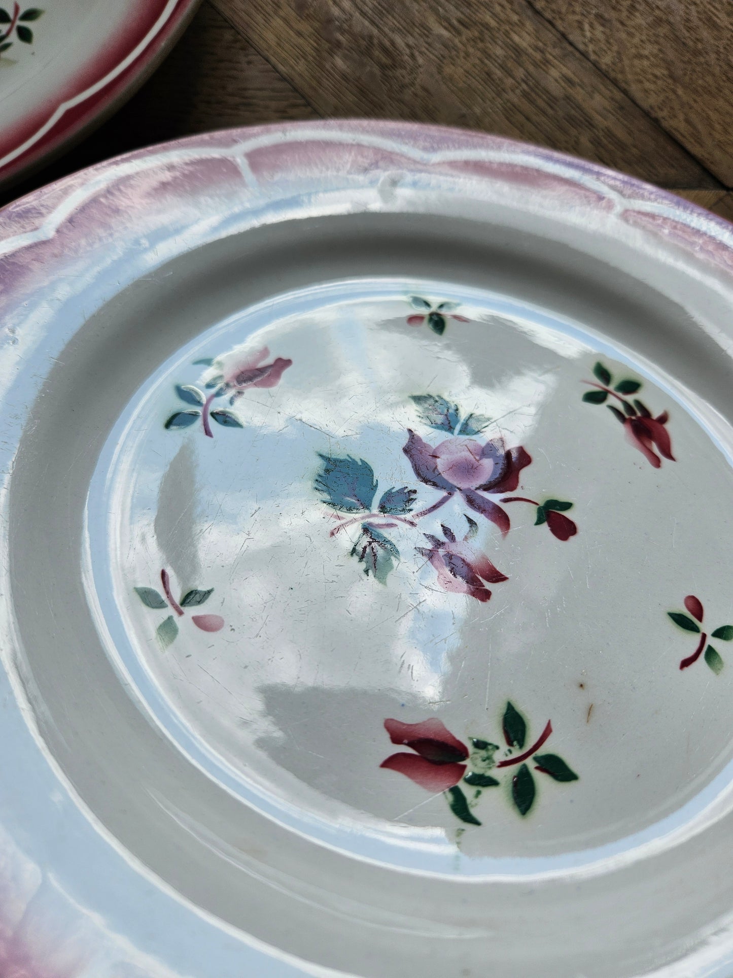 Assiettes plates rétro dépareillées, Digoin & Badonviller