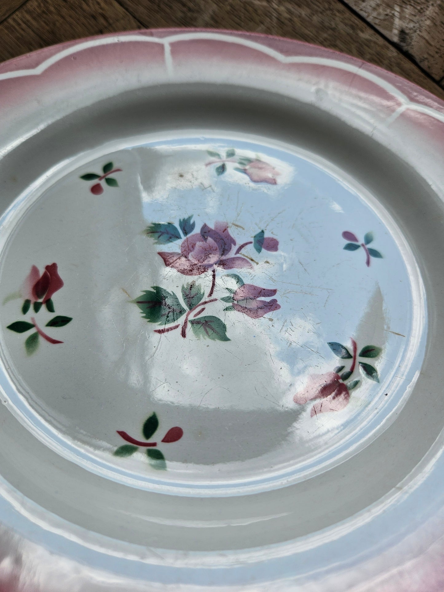 Assiettes plates rétro dépareillées, Digoin & Badonviller