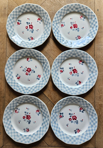 Assiettes plates rétro Digoin, Bastia