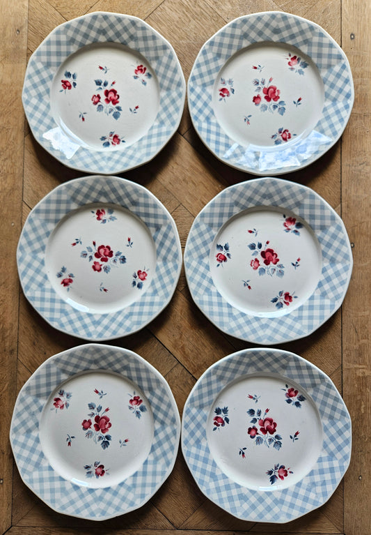 Assiettes plates rétro Digoin, Bastia