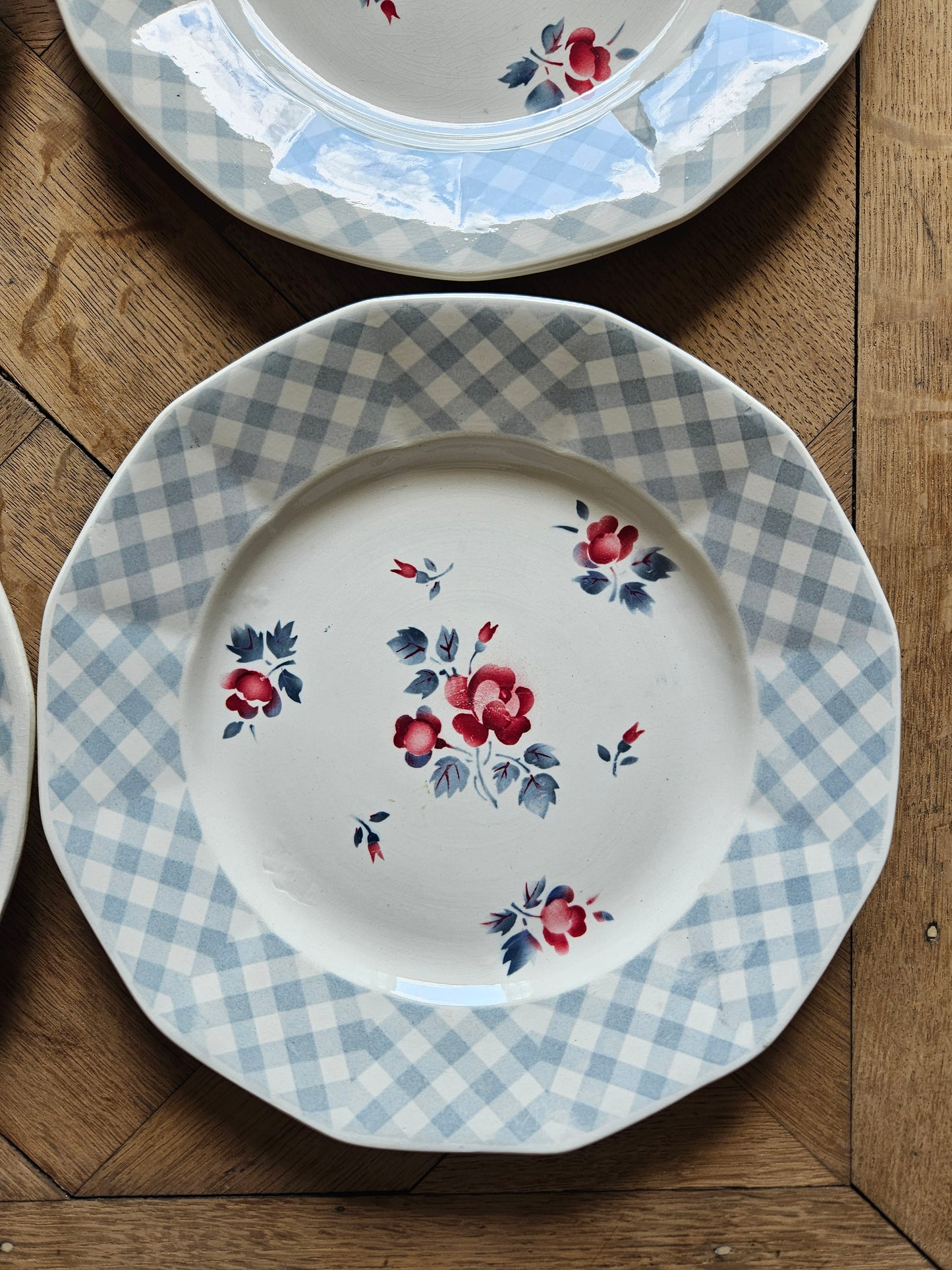 Assiettes plates rétro Digoin, Bastia