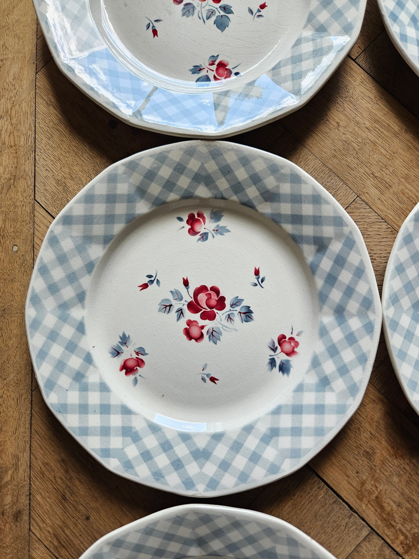 Assiettes plates rétro Digoin, Bastia