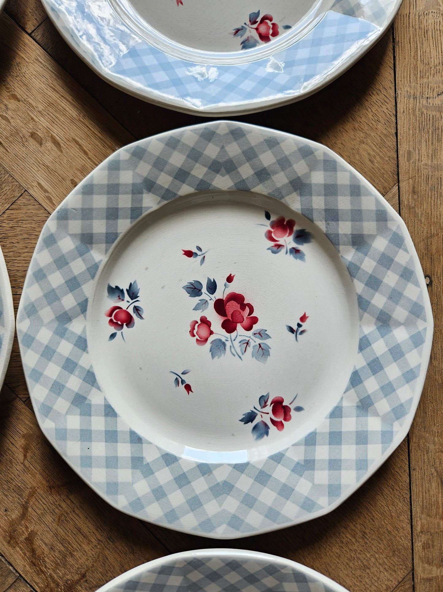 Assiettes plates rétro Digoin, Bastia