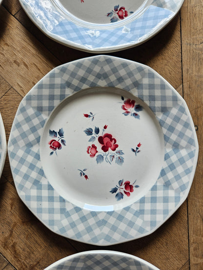 Assiettes plates rétro Digoin, Bastia