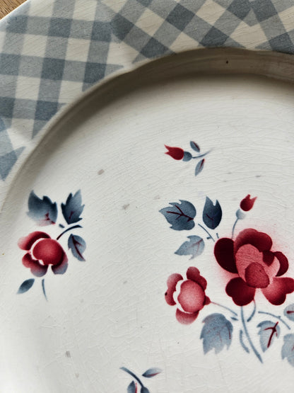 Assiettes plates rétro Digoin, Bastia