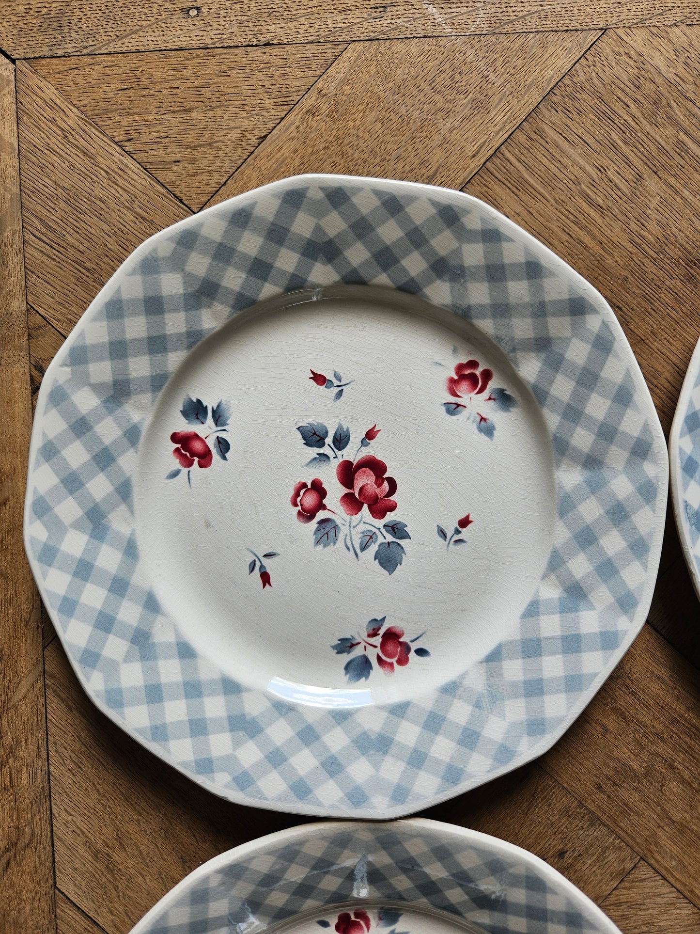 Assiettes plates rétro Digoin, Bastia