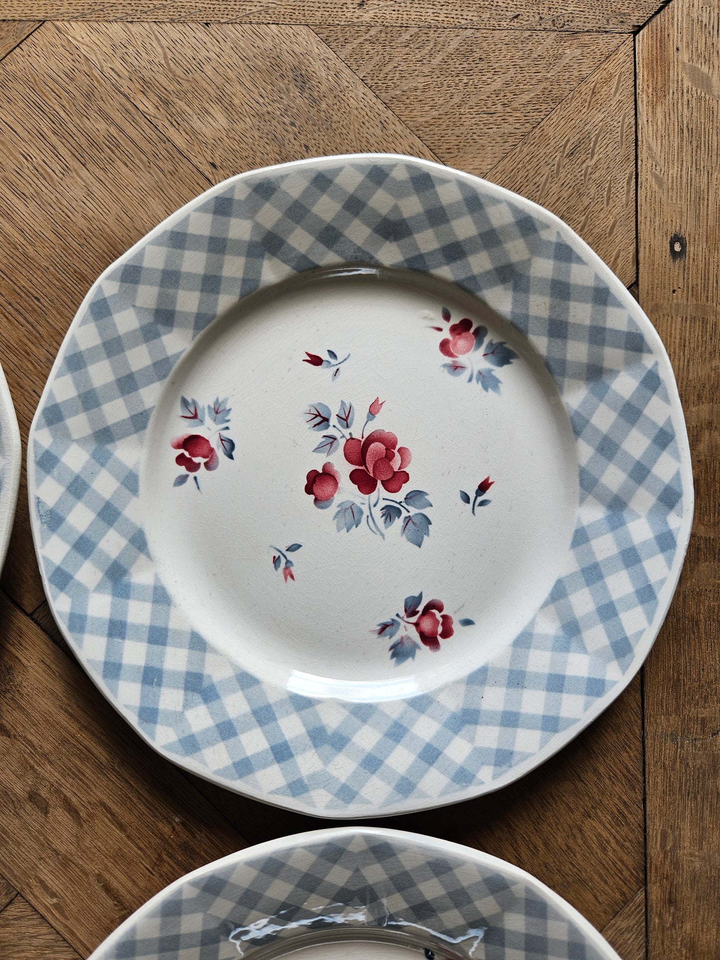 Assiettes plates rétro Digoin, Bastia