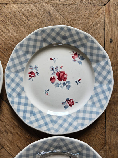 Assiettes plates rétro Digoin, Bastia