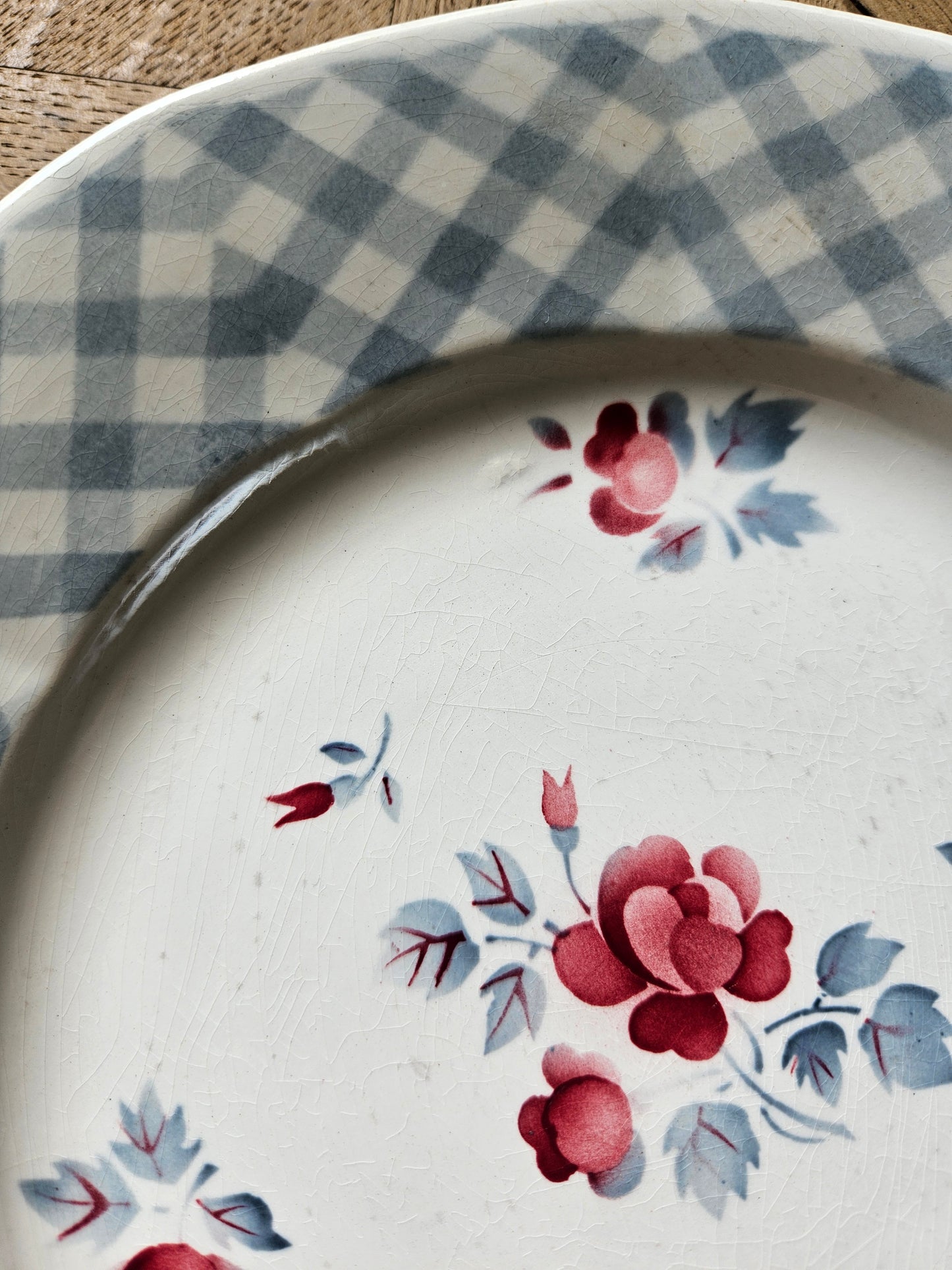 Assiettes plates rétro Digoin, Bastia