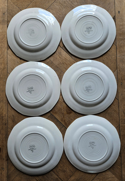 Assiettes plates rétro Digoin, Bastia