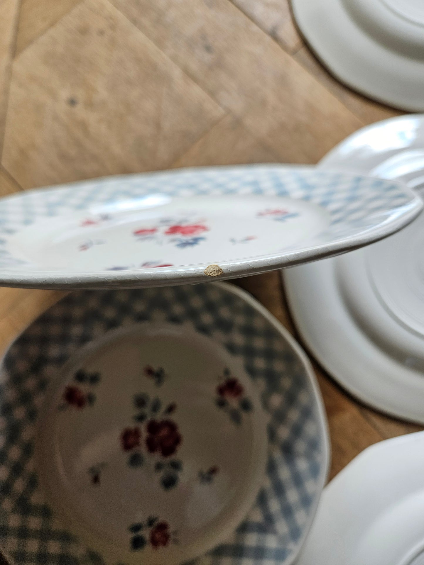 Assiettes plates rétro Digoin, Bastia