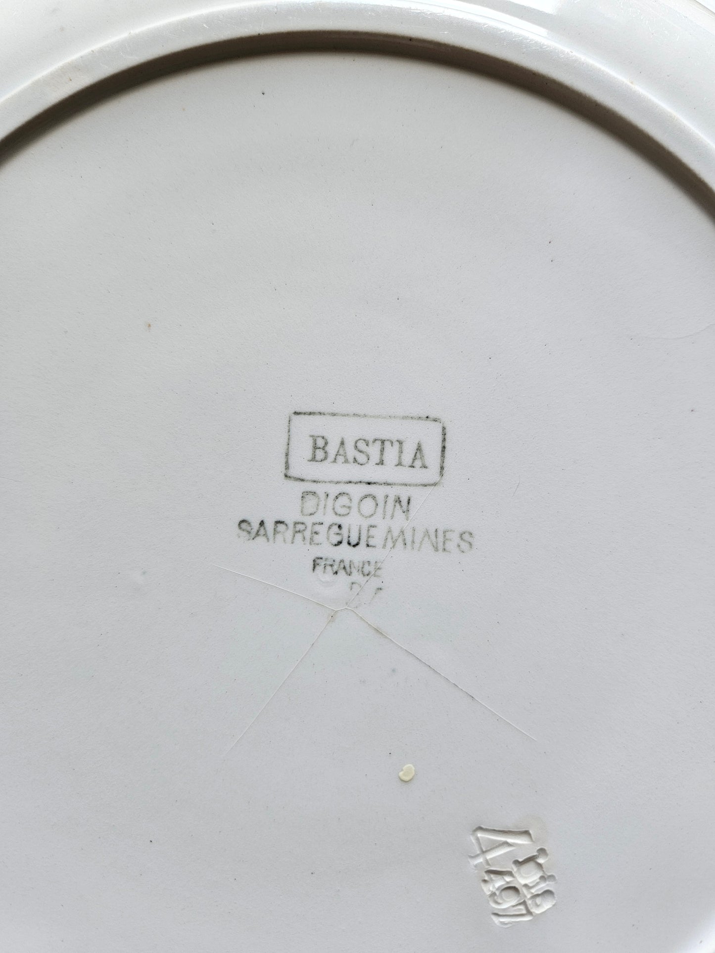 Plat creux rétro Digoin, Bastia