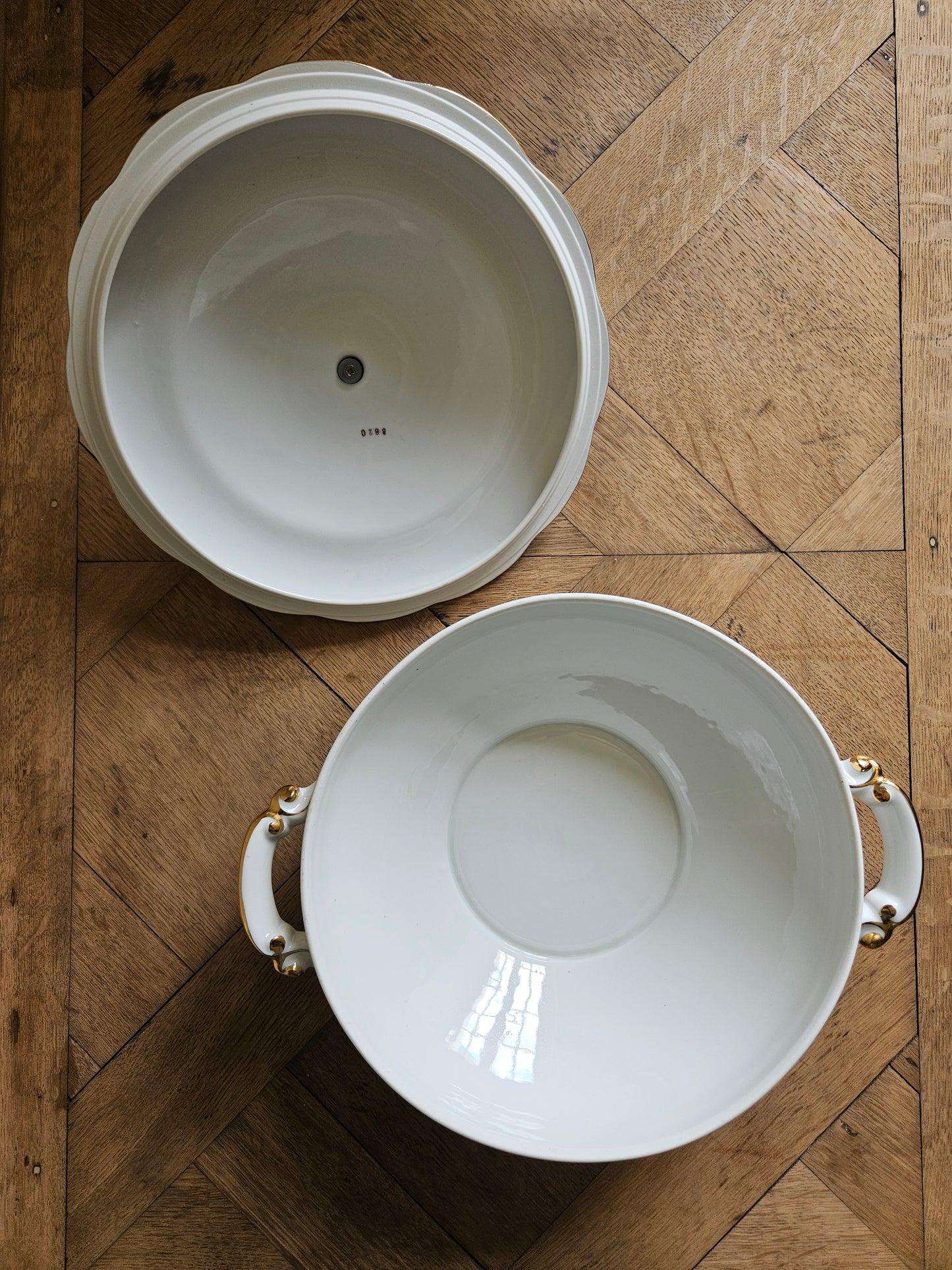 Soupière ancienne porcelaine S.F.P Foëcy