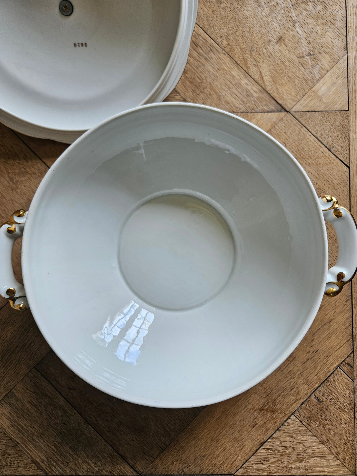 Soupière ancienne porcelaine S.F.P Foëcy