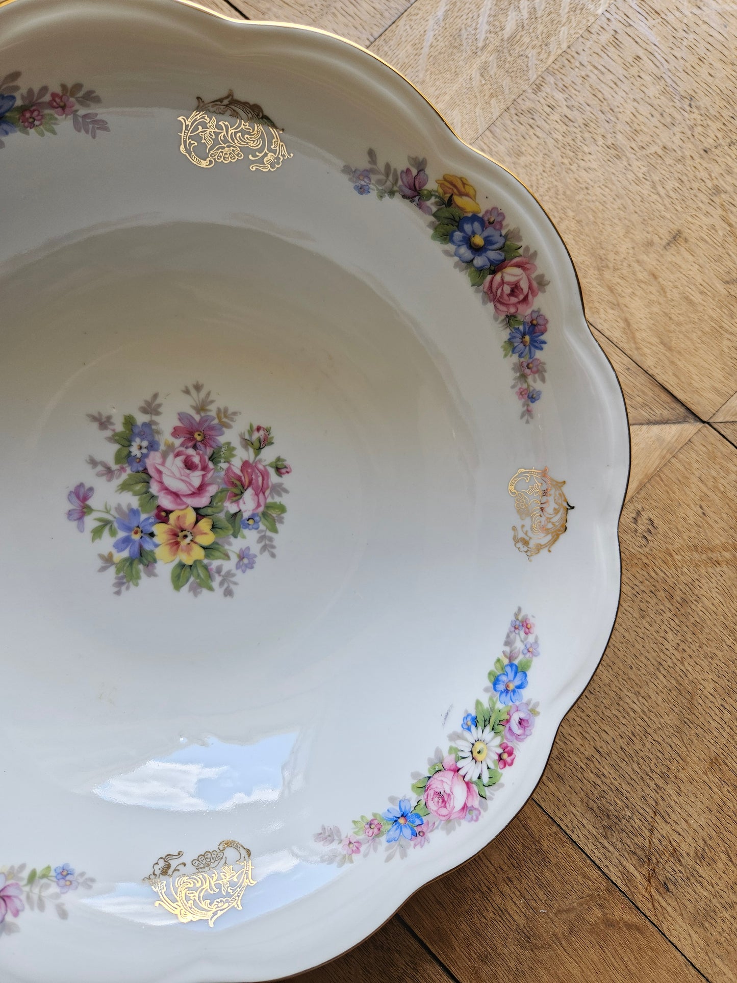 Saladier ancien porcelaine S.F.P Foëcy